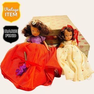 Vintage BISQUE 6 Inch Nancy Ann Story Book Dolls.